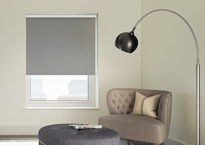 Verona (Blackout), Nimbus Grey - Twist&Fit Roller Blind - Image 3